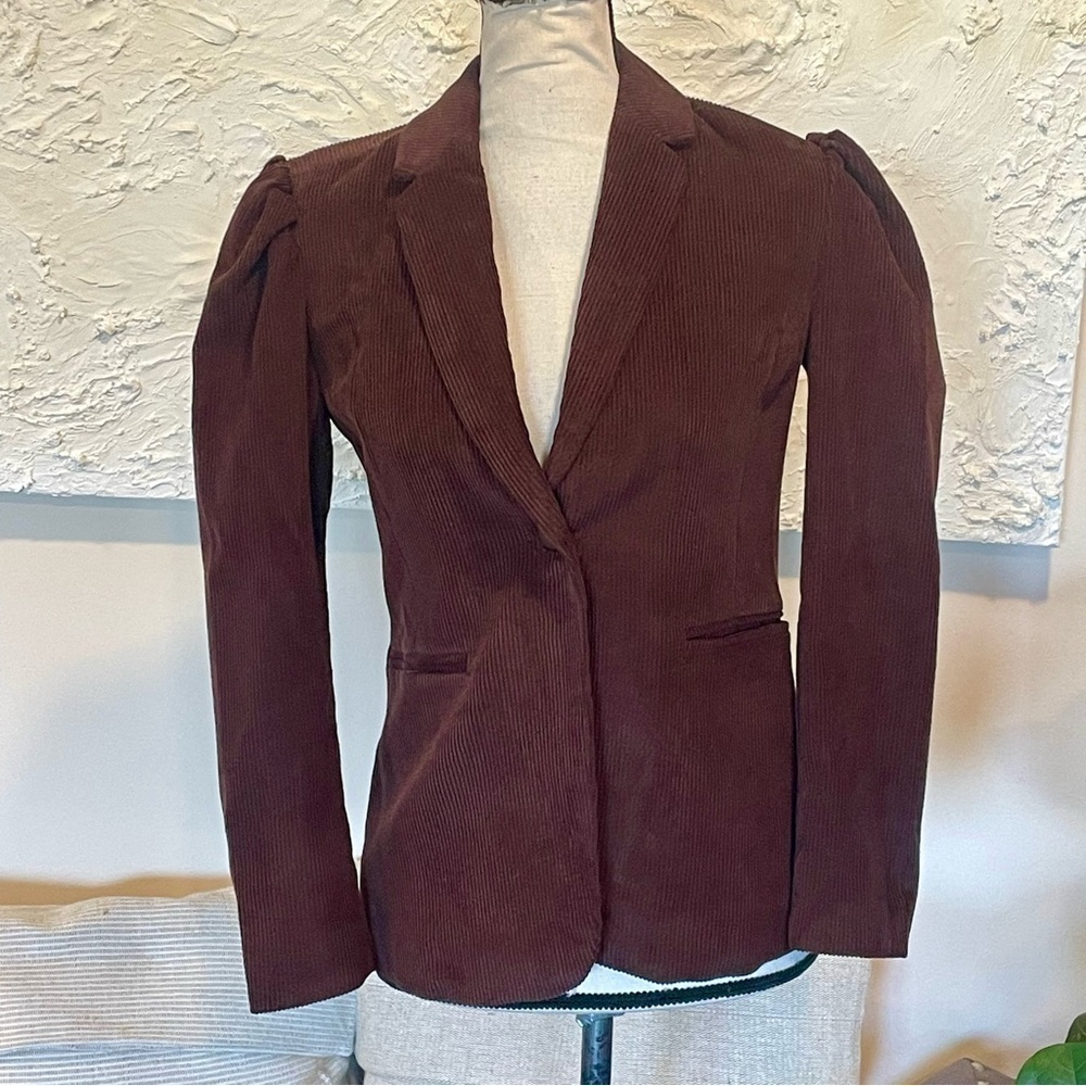 Blank NYC Women's Brown Corduroy Blazer Jacket Size XS $128